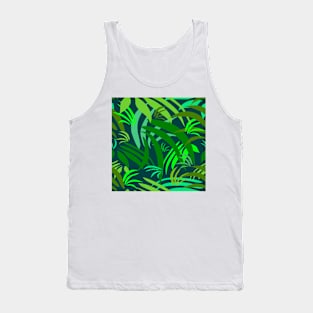 Fronds on Deep Teal Repeat 5748 Tank Top